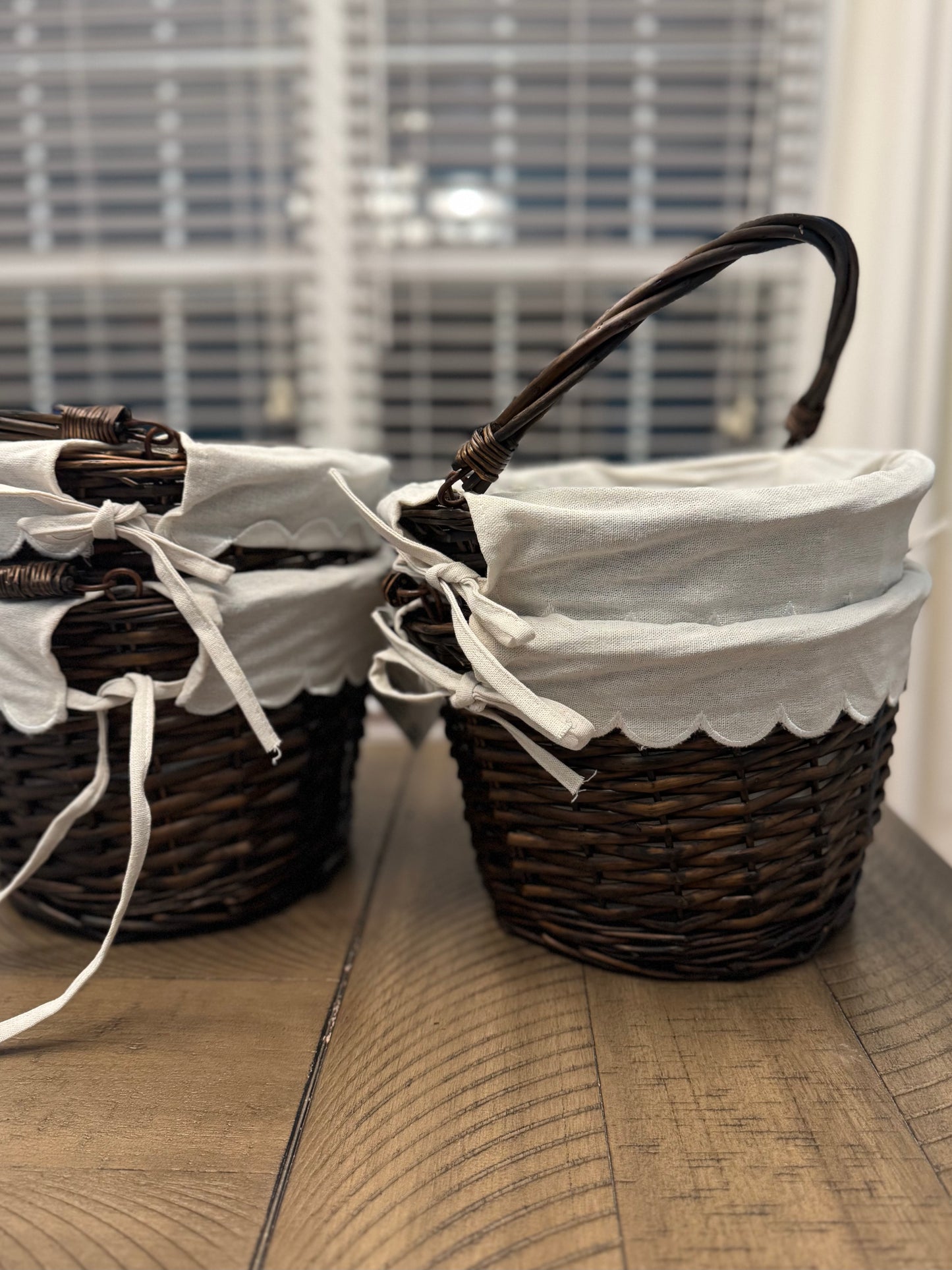 Hand embroidered name Easter basket